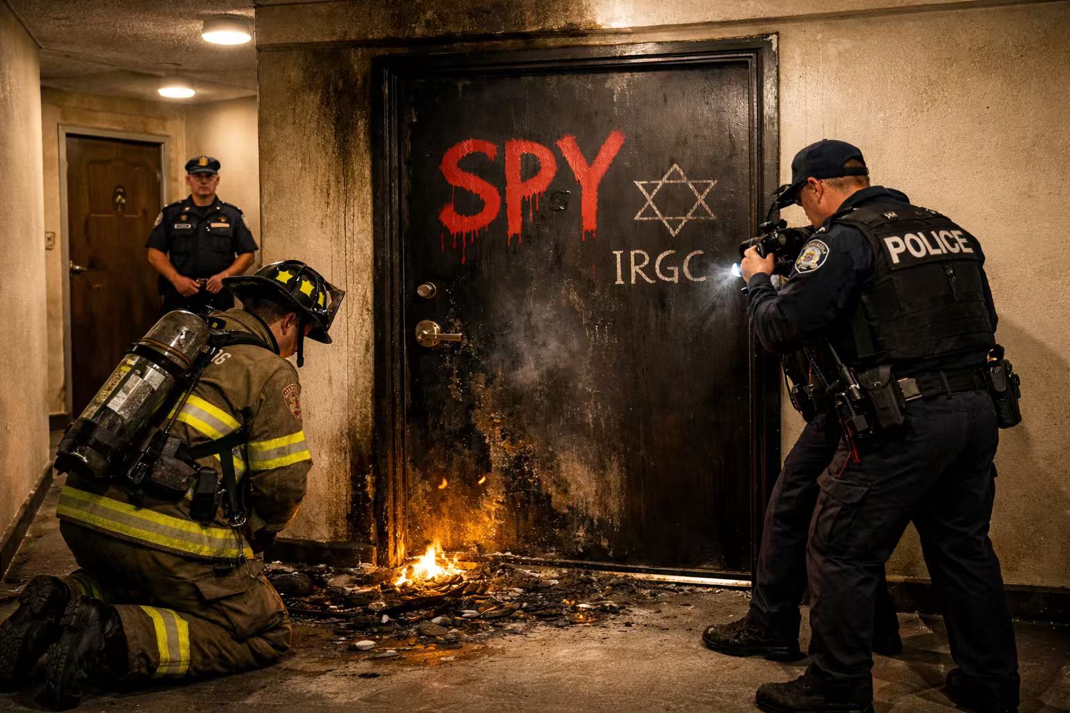 华人被盯上？多伦多公寓公寓门被喷“间谍”、刻恐怖符号、最终遭纵火