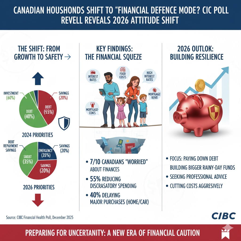 加拿大家庭开启“财务防守模式”？ CIBC最新民调揭示2026理财态度转向