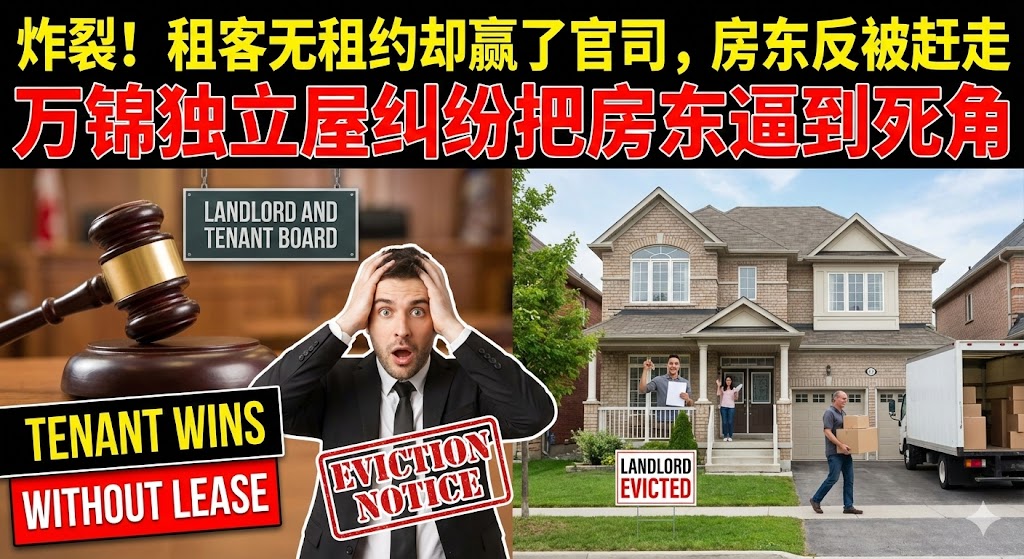 炸裂！租客无租约却赢了官司，房东反被赶走？！