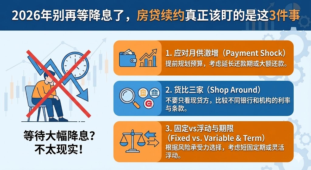 2026 年别再等降息了，房贷续约真正该盯的是这 3 件事！