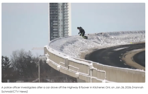 惨烈！安省女子雪天驾车坠桥身亡，警察说她自己负责