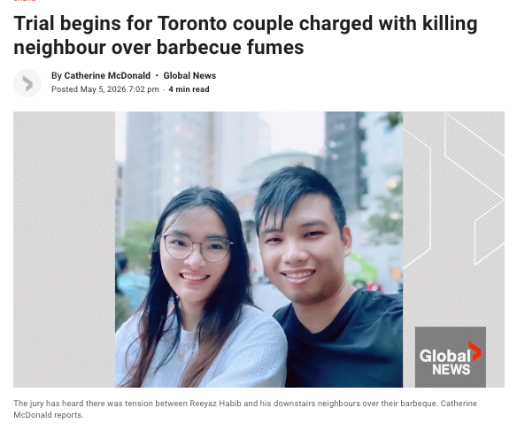 毛骨悚然！多伦多年轻亚裔夫妇下毒手，，一场烧烤纠纷竟演变成命案？