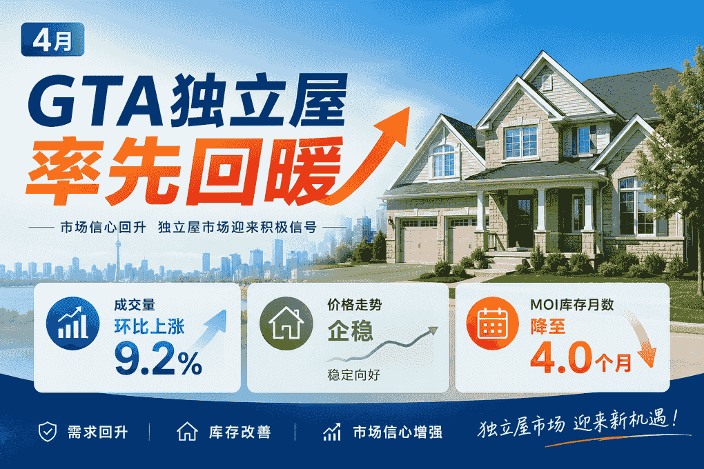 GTA独立屋市场总评，库存回落、成交回暖，筑底信号正在出现！