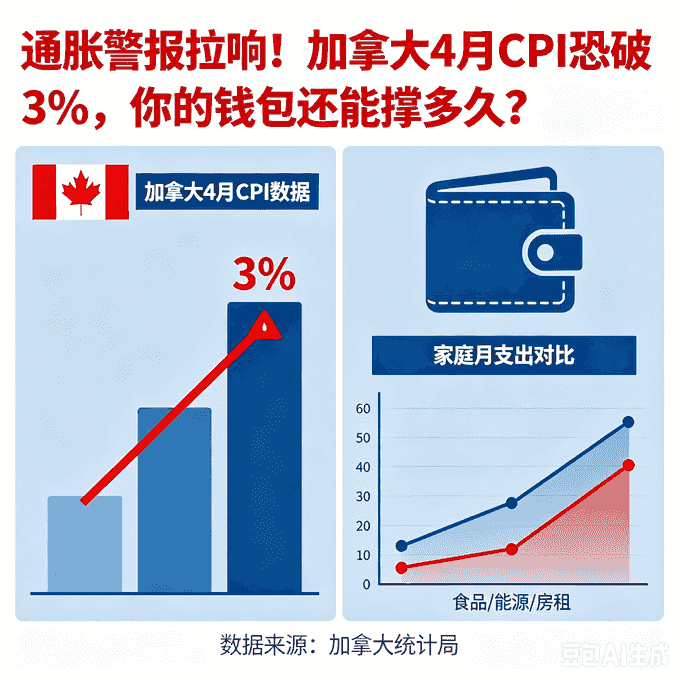 通胀警报拉响！加拿大4月CPI恐破3%，你的钱包还能撑多久？
