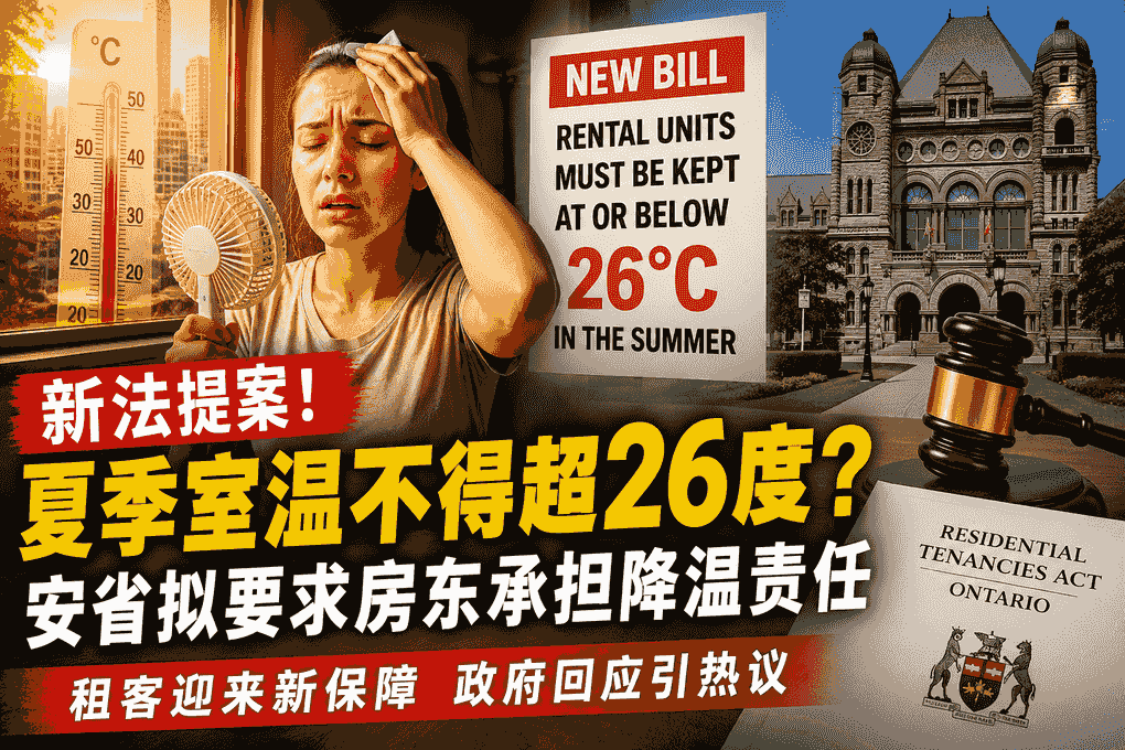 夏天室温不能超过26度？安省拟推新法，房东或将承担降温责任！