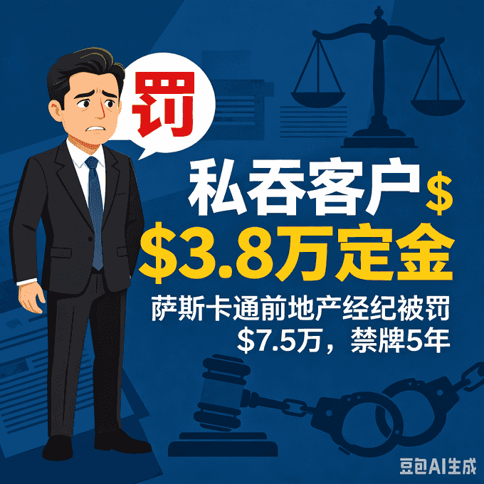 私吞客户$3.8万定金！1地产经纪被罚$7.5万，禁牌5年