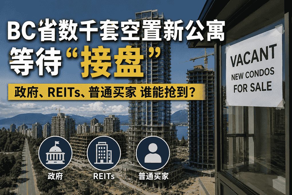 BC省数千套空置新公寓等待“接盘”：政府、REITs、普通买家谁能抢到？