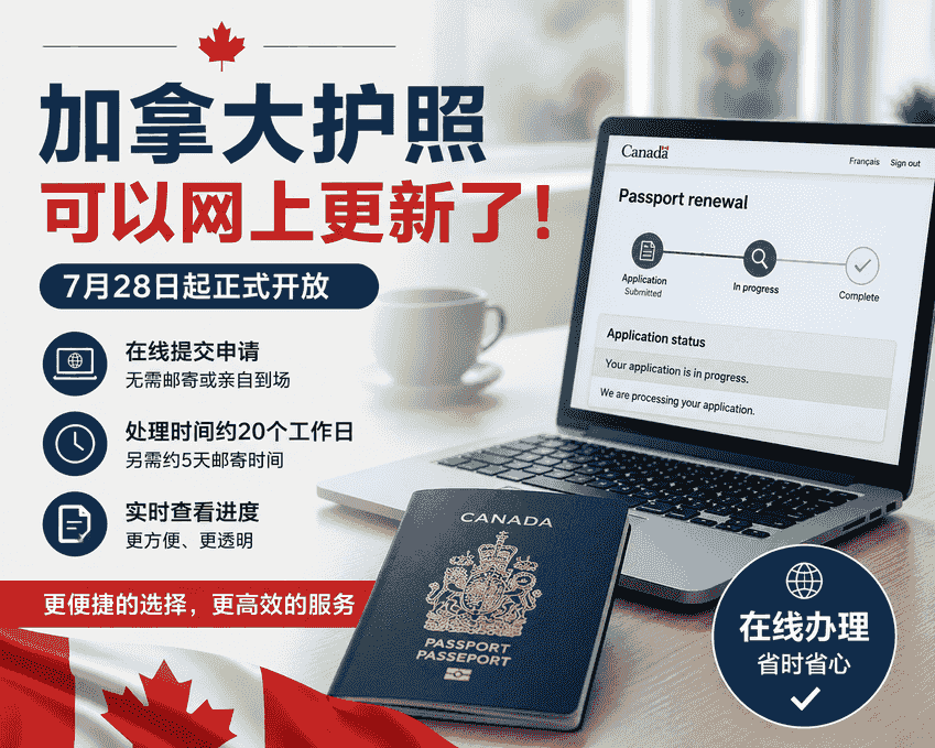 好消息！加拿大护照可以网上更新了-新系统开放后哪些人能申请？