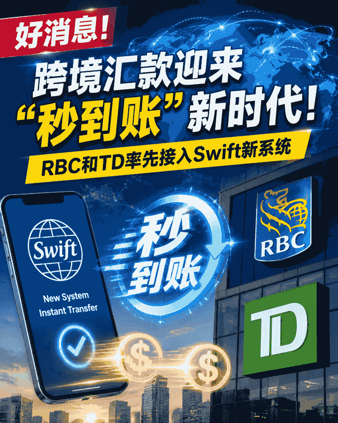 好消息！跨境汇款迎来秒到账新时代！RBC和TD都可以做到？