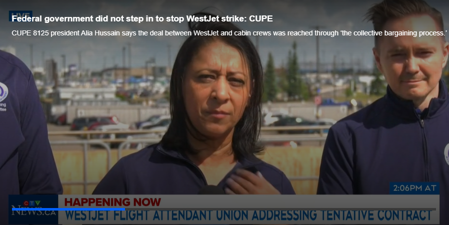 速战速决！WestJet空乘罢工终结！工会与公司达成临时协议