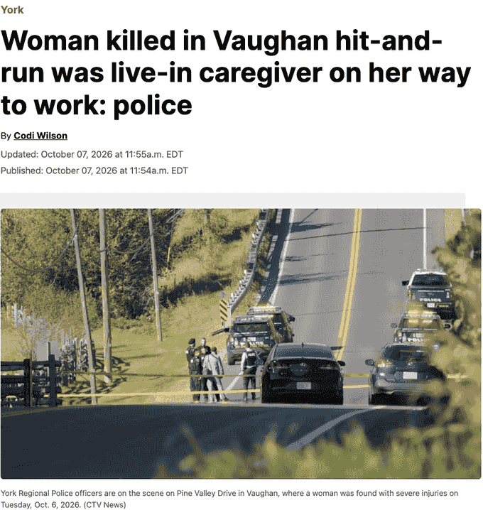 列治文山60岁华人女子遭撞身亡，司机竟逃之夭夭？