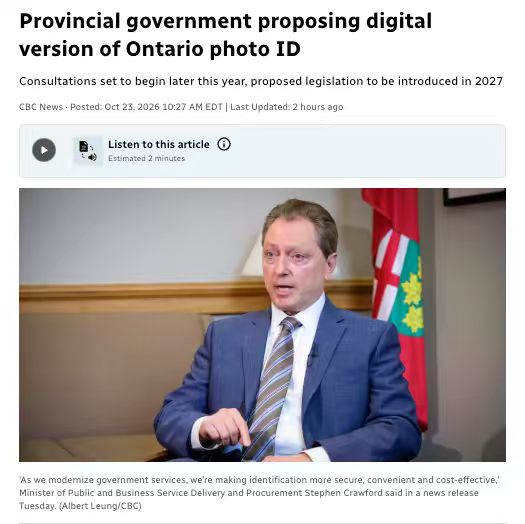 好消息！安省驾照、OHIP医疗卡未来都能装进手机，实体卡还要带吗？